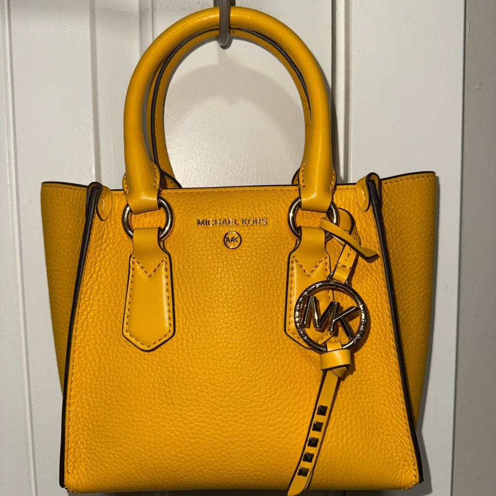 Michael Kors Kris Small Pebbled Leather Satchel